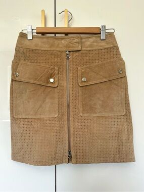Marc Jacobs Tan Suede Leather Mini Skirt small